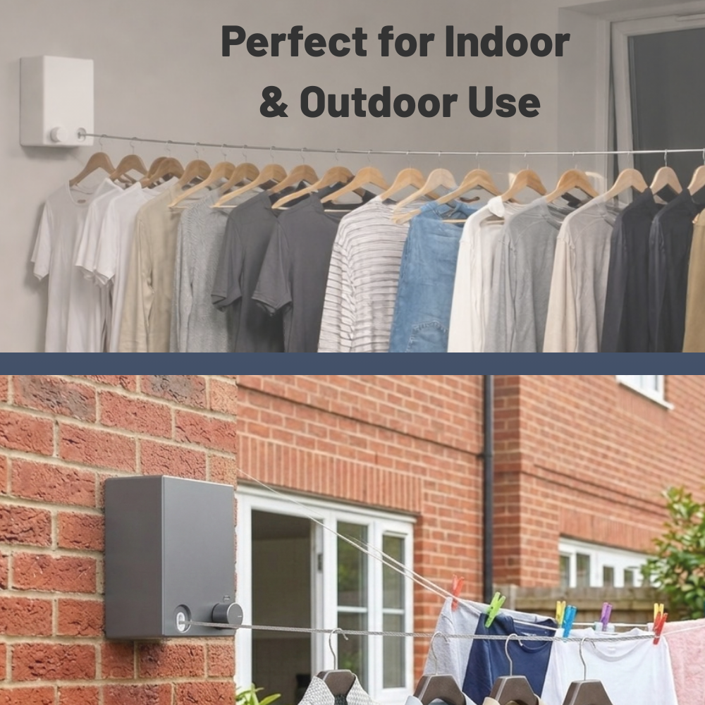 Invisible Retractable Washing Line – 4.2m Heavy Duty